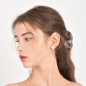 하스 Leather texture scrunchie_HB041