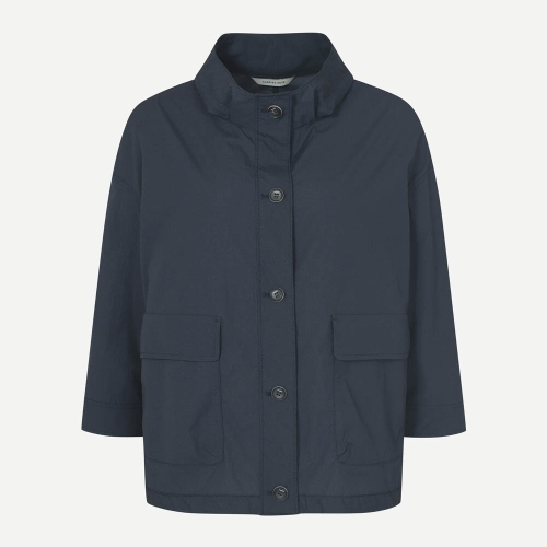 캐리스노트 스트링 하이넥 아우포켓 점퍼 네이비 CNEMJP408NY