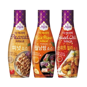 샘표 티아시아 소스 3종 3병세트 월남쌈1+피넛1+스위트칠리1 샤브샤브 신제품_이미지