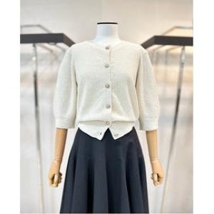 더아이잗컬렉션 부클레 볼륨 7부 슬리브 가디건 CR8A1CD761_이미지