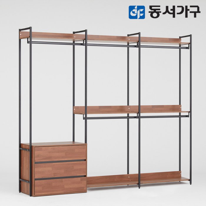동서가구  몬티아 4단 서랍 행거 시스템 드레스룸 2400