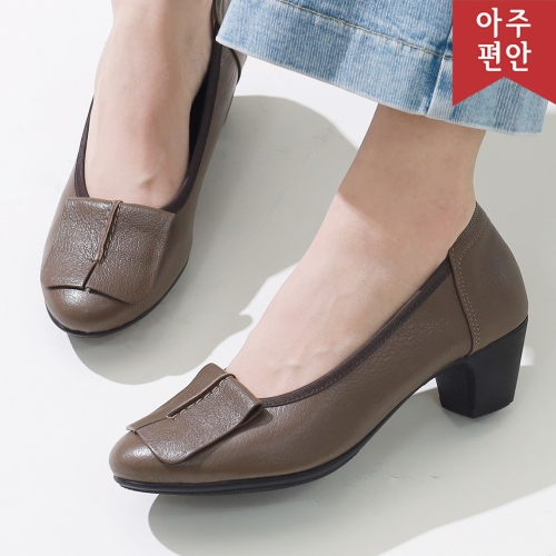 4cm/소가죽/우레탄창/국내생산/소가죽 리본 펌프스 111258