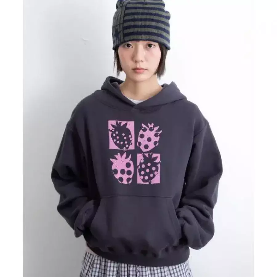 �̽�Ʈ�ｺƮ DOT STRAWBERRY HOODIE NAVY IK2FFFM407A