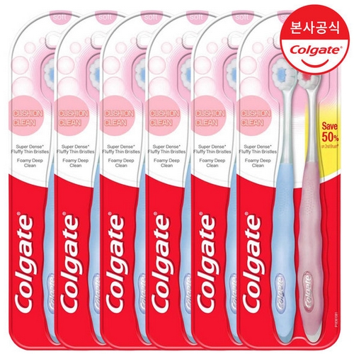 콜게이트 ㅤ쿠션 클린 칫솔 (12개)_이미지