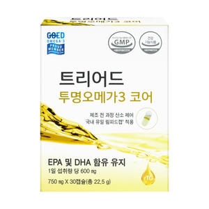 셀로닉스 트리어드 투명 오메가3 코어 750mg 30캡슐이미지입니다. 누르면 해당 게시물로 새창이동합니다.