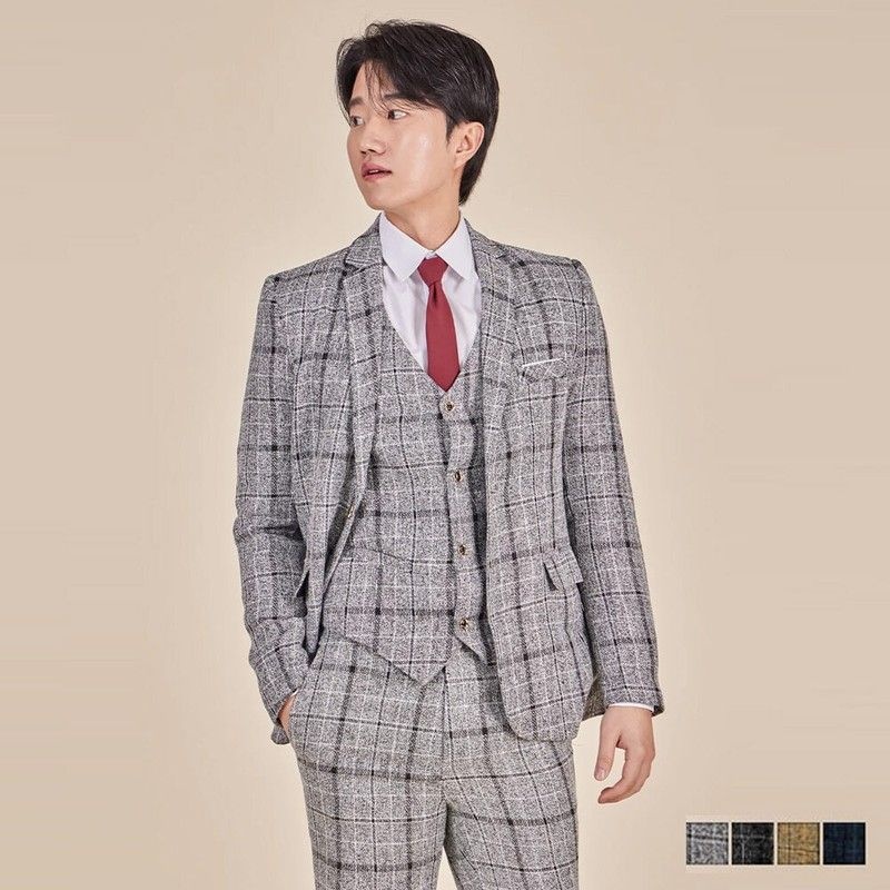 모로엠 체크 남성 정장 세트 DMG-SSA-Q4489473