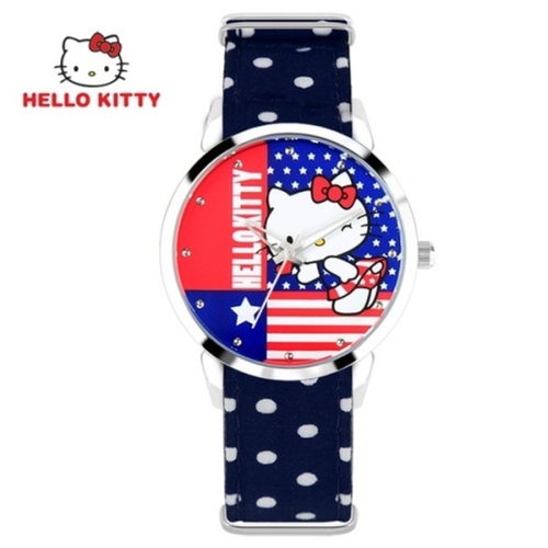 헬로키티 헬로키티  Hello Kitty  헬로키티 HK1508-3A-PU 나토 18mm 본사  HK1508-3A-PU