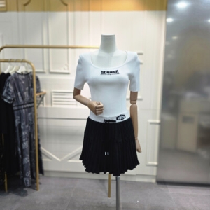 아이올리 에고이스트 배색 스퀘어넥 자카드 니트 ER2KH461OW_CA