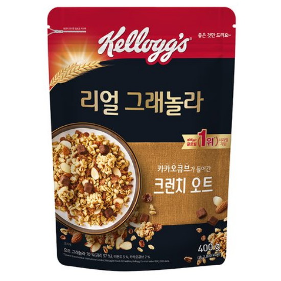 켈로그 리얼 그래놀라 크런치 오트 400g (3개)_이미지