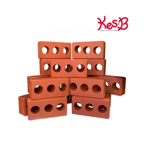 캐스B 튼튼 빨간 벽돌 블럭