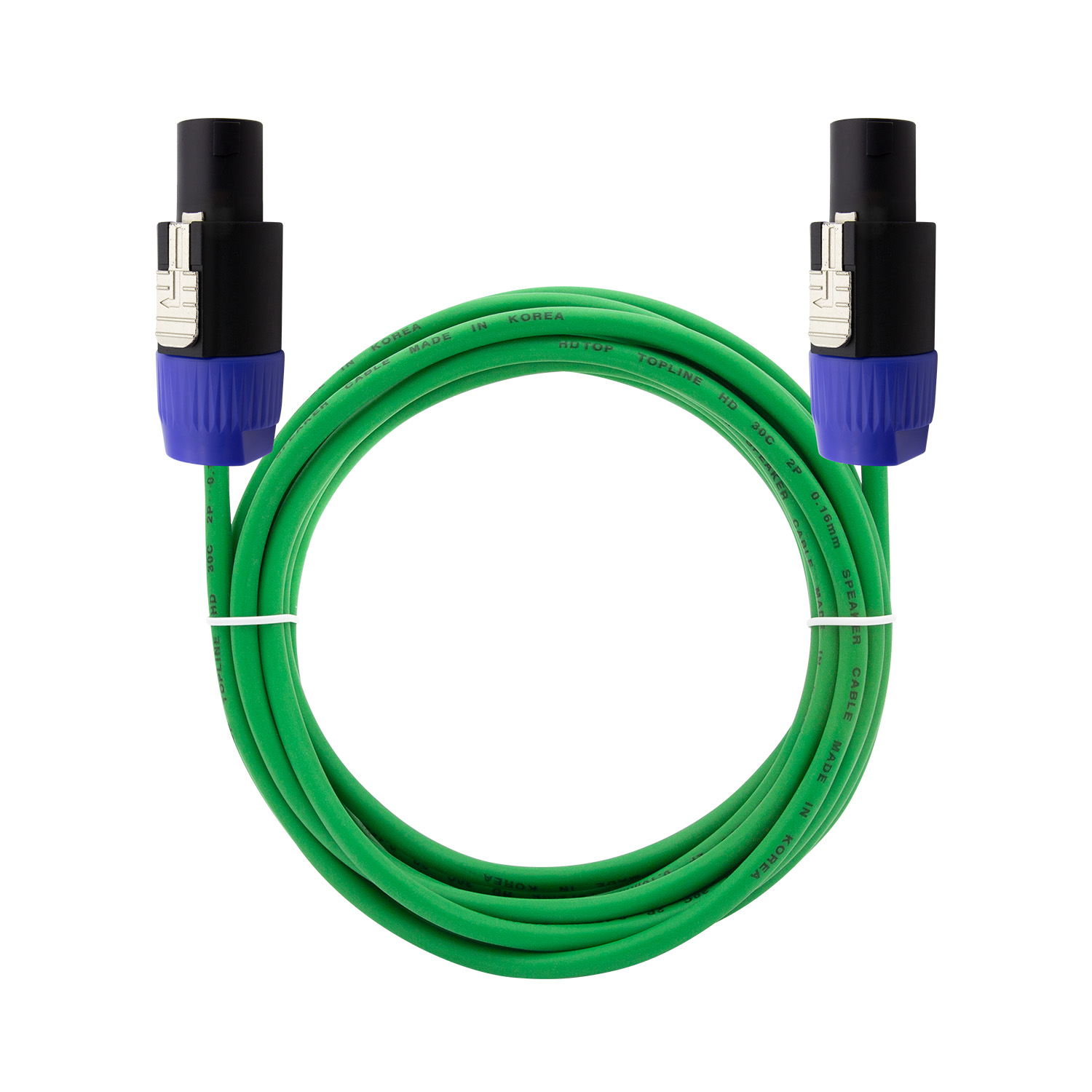탑라인에이치디 HDTOP 스피콘 to 스피콘 30C 스피커케이블 그린 (10m, HT-SP0404)_이미지