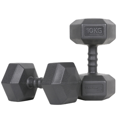 코리아스포츠 아이워너 맨즈 육각아령 세트 (10kg, 2개)_이미지