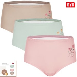 BYC 화사한PREMIUM60수면스판맥시삼각팬티3매입WNP5207_이미지