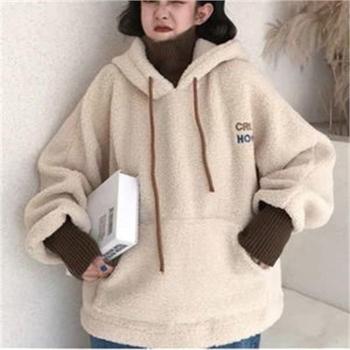 오노마 ONM 겨울 필수 아이템 여성 양털 후리스 따뜻한 후드티 S8054189