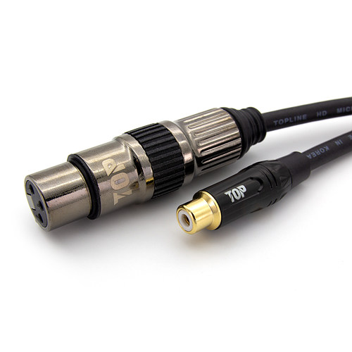 탑라인에이치디 HDTOP RCA to XLR FF 케이블 (2m, HT-TP564)_이미지