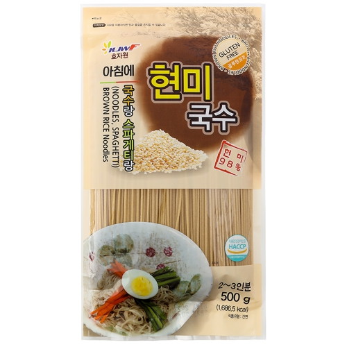 효자원식품 아침에 무농약 현미국수 500g (1개)