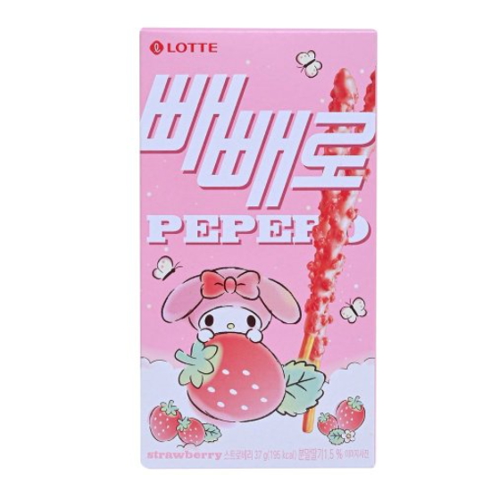 롯데웰푸드 산리오 한정판 빼빼로 스트로베리 37g (20개)_이미지