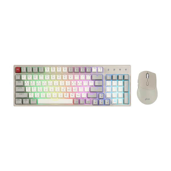 지클릭커 레트로 M 레드 SPRK98 무선 키보드 마우스 세트 중고_이미지