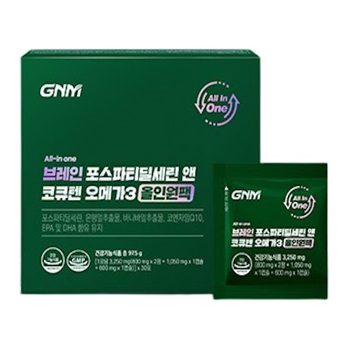 GNM자연의품격 올인원 브레인 포스파티딜세린 앤 코큐텐 오메가3 30포 (2개)_이미지