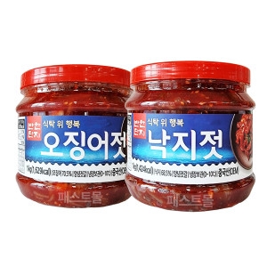 반찬단지  오징어젓 PET 1kg + 낙지젓 PET 1kg 세트