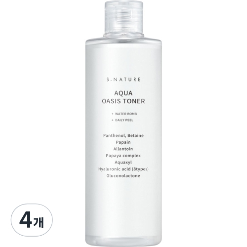 바이오코스메틱 에스네이처 아쿠아 오아시스 토너 300ml (4개)