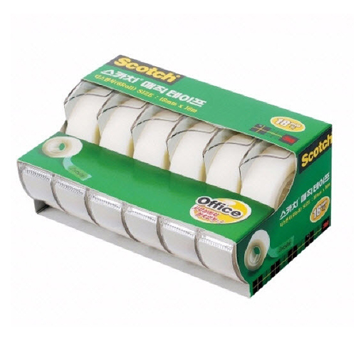 3M 스카치 매직 테이프 810 122A 18mm x 16m (6개)
