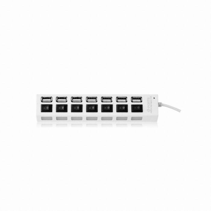 노벨뷰 7포트 USB2.0 허브(NB107P) 유전원_이미지