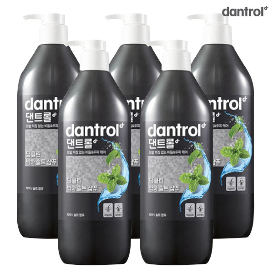 댄트롤 딥클린 박하 솔트 샴푸 820ml (5개)_이미지