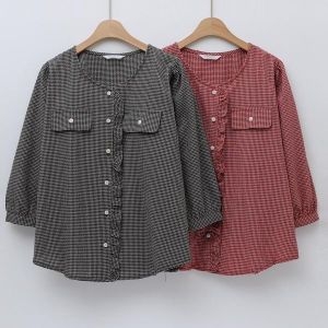 셀러허브 여성트랜드패션빅사이즈블라우스 V232L509