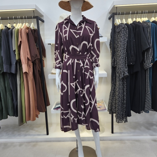 조이너스 카라넥 7부소매 벨티드 원피스 JAEW9-WOP100_이미지