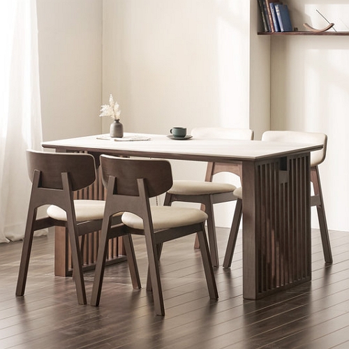 헤이몰리 세아 포세린 통세라믹 식탁 1400 (SC76의자4개)