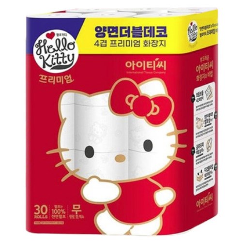  헬로키티 프리미엄 레드 30m (30롤) [2팩]