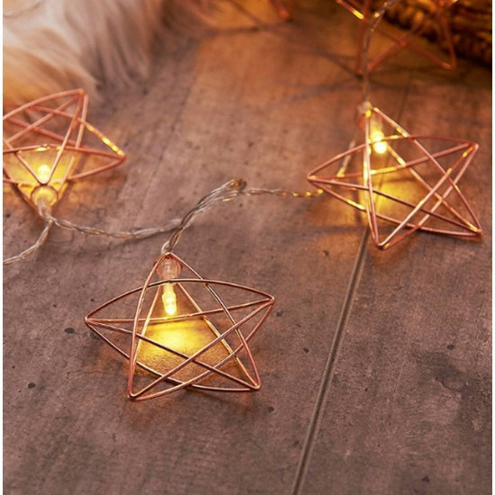 진바스 LED 철제 별 트리전구 10구_이미지