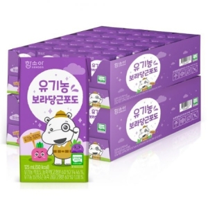 함소아제약 유기농 보라당근포도 125ml (48개)_이미지