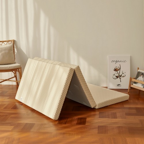 스너그홈 천연라텍스 3단 접이식 하드 매트리스 SS (10cm)