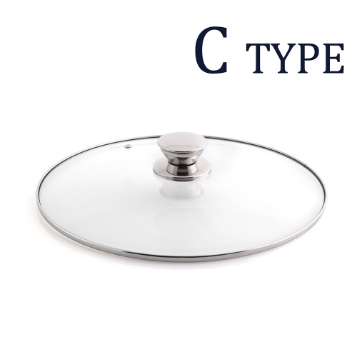 [불명] 강화 유리뚜껑 C형 (28cm)_이미지