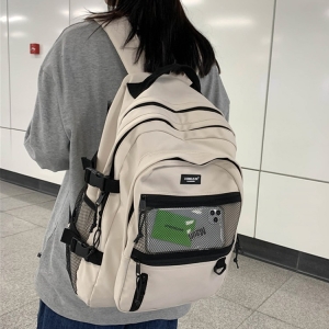 메쉬포켓 캐주얼 학생 백팩_PL-1116