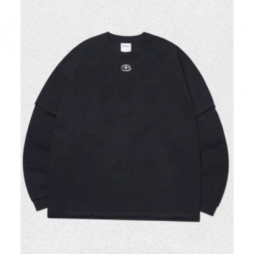노매뉴얼 NOMANUAL ABRASION LAYERED LONG SLEEVE TEE BLACK NMSS52LS01BLK 1336587