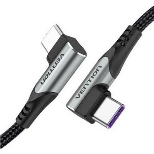 벤션 PD C to C타입 100W 양쪽 꺾임 케이블 (0.5M)_이미지