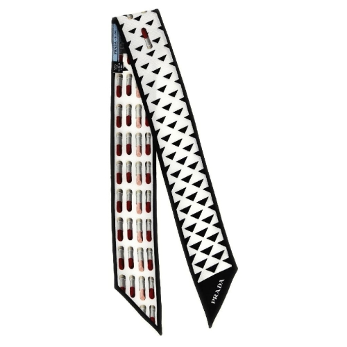 프라다 프린티드 실크 트윌 스키니 스카프 1FF008_2C7F_F0967_이미지