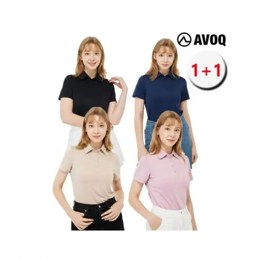 아보크 카라 티셔츠 1+1 여성 389136