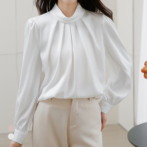 클라셰 실키스탠드레이디블라우스_B6S0230