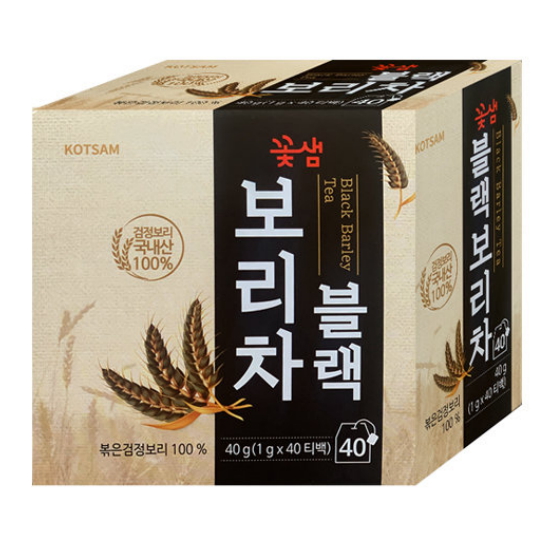 꽃샘식품 꽃샘 블랙 보리차 1g 40티백 (4개)_이미지