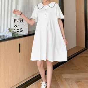 ONM 여성 여름 화이트 러블리 반팔 원피스 임산부원피스 36154172