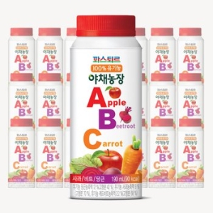 파스퇴르 100%유기농 야채농장 ABC주스190ml (21개)