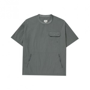 커버낫 국내판 반팔 우븐 유틸리티 티셔츠 Sage 그레이 319240_이미지