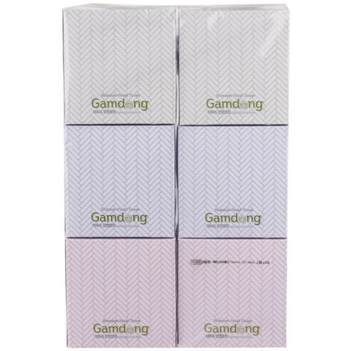 하얀티슈 감동 미용티슈 미니 250매 (6입)