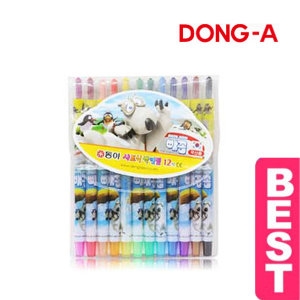 동아  12색 돌돌이 색연필 빼꼼 천유닷컴
