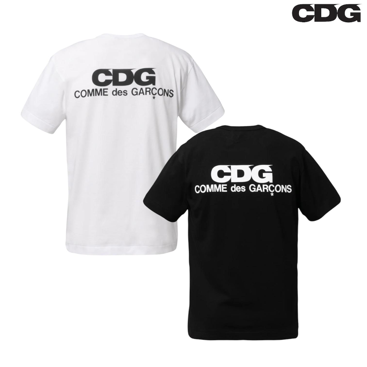  꼼데가르송 CDG 백프린트 백로고 반팔 티셔츠 블랙 SZ-T074-051