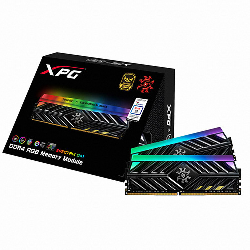 ADATA DDR4-3200 CL16 SPECTRIX D41 TUF Gaming 블랙 패키지 (16GB(8Gx2))_이미지